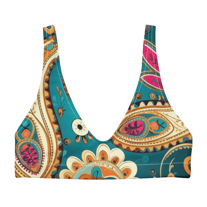 Boho Chic Paisley Paradise Padded Bikini Top product image (1)