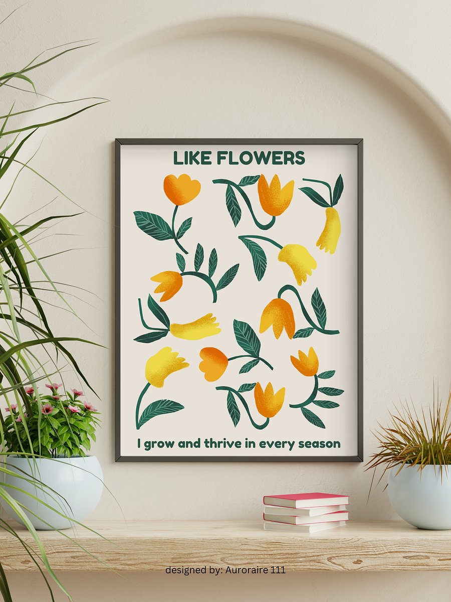 I Grow and Thrive - Printable Wall Art | Digital Poster Download | Multiple Sizes Included product image (6)
