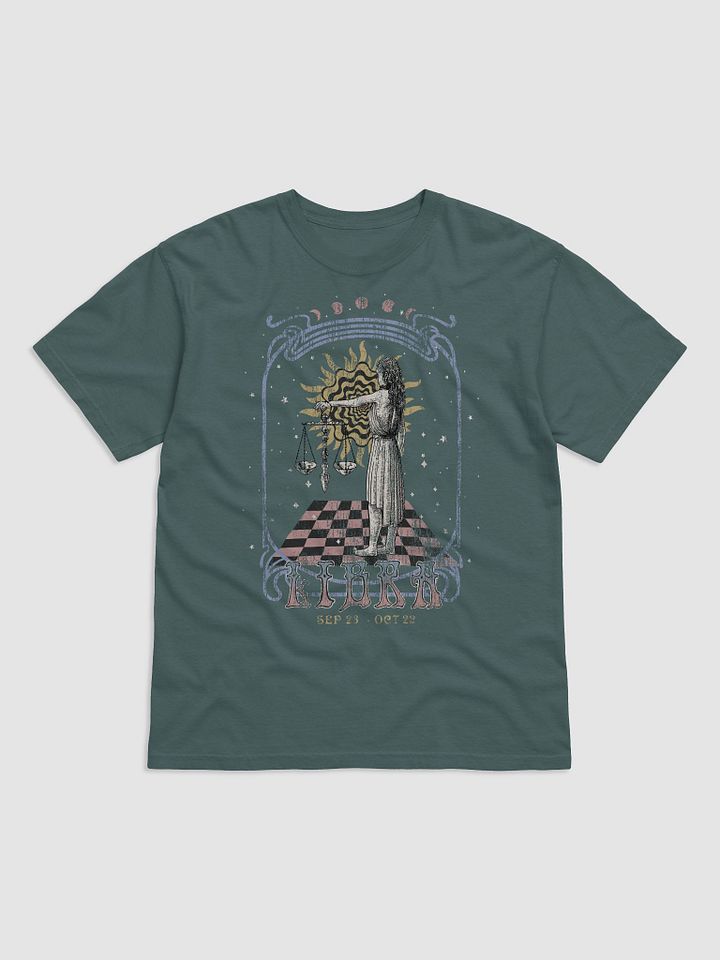 Libra Zodiac Sign Tee | Art Nouveau-Style Grunge Streetwear T-Shirt for September 23 to October 22 Birth Months product image (2)