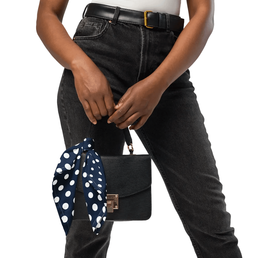 Navy Polka Dot Dream All-Over Print Bandana product image (2)