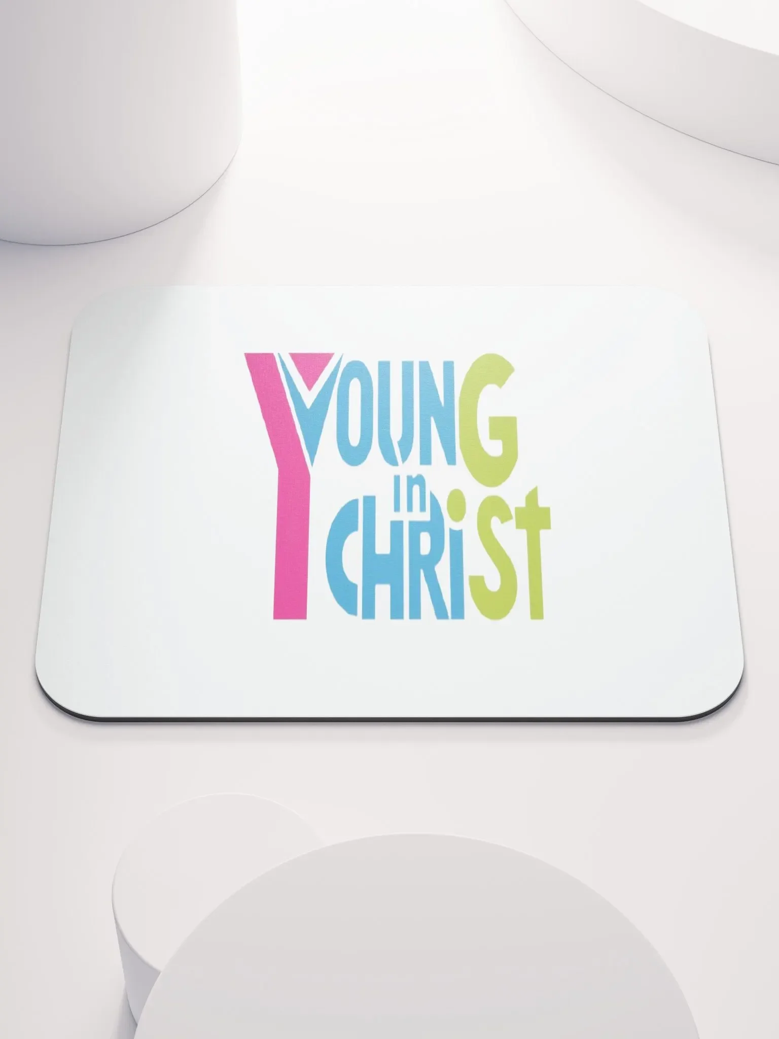 Colorful 'Young in Christ' Mouse Pad product image (1)