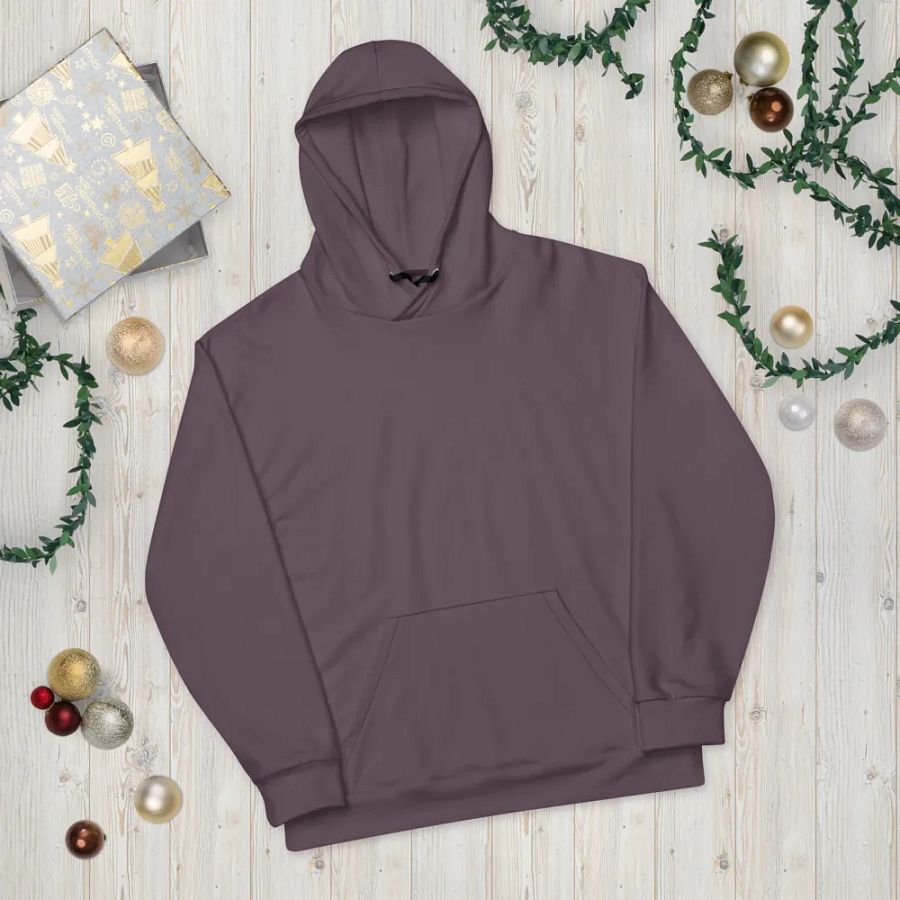 Plain Mauve Soft Summer Unisex Recycled Polyester Heavyweight Premium Hoodie by Treasure Pie product image (11)