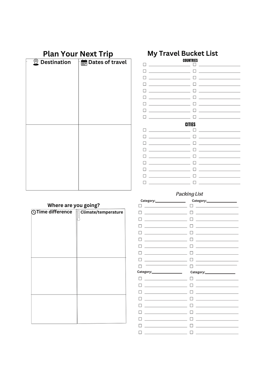 The Ultimate Travel Planner: Plan, Explore, and Reflect Your Adventure Awaits: A Complete Travel Itinerary & Journal product image (1)