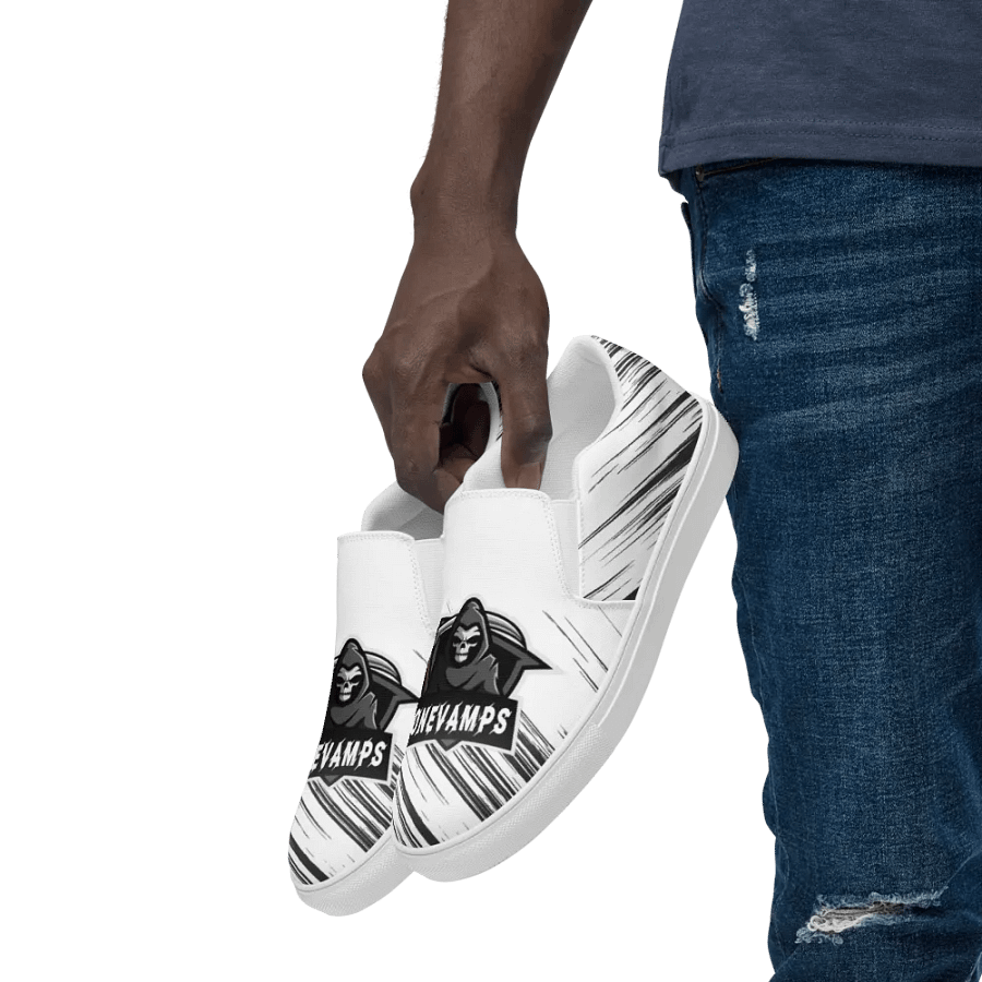 Men's Slip-On Canvas Shoes OneVamps Black and White product image (9)