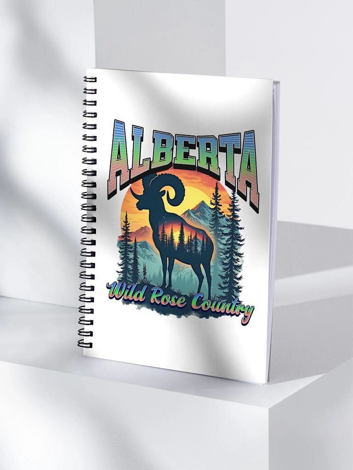 Alberta Wild Rose Country Rocky Mountain Bighorn Sheep Spiral Notebook product image (1)