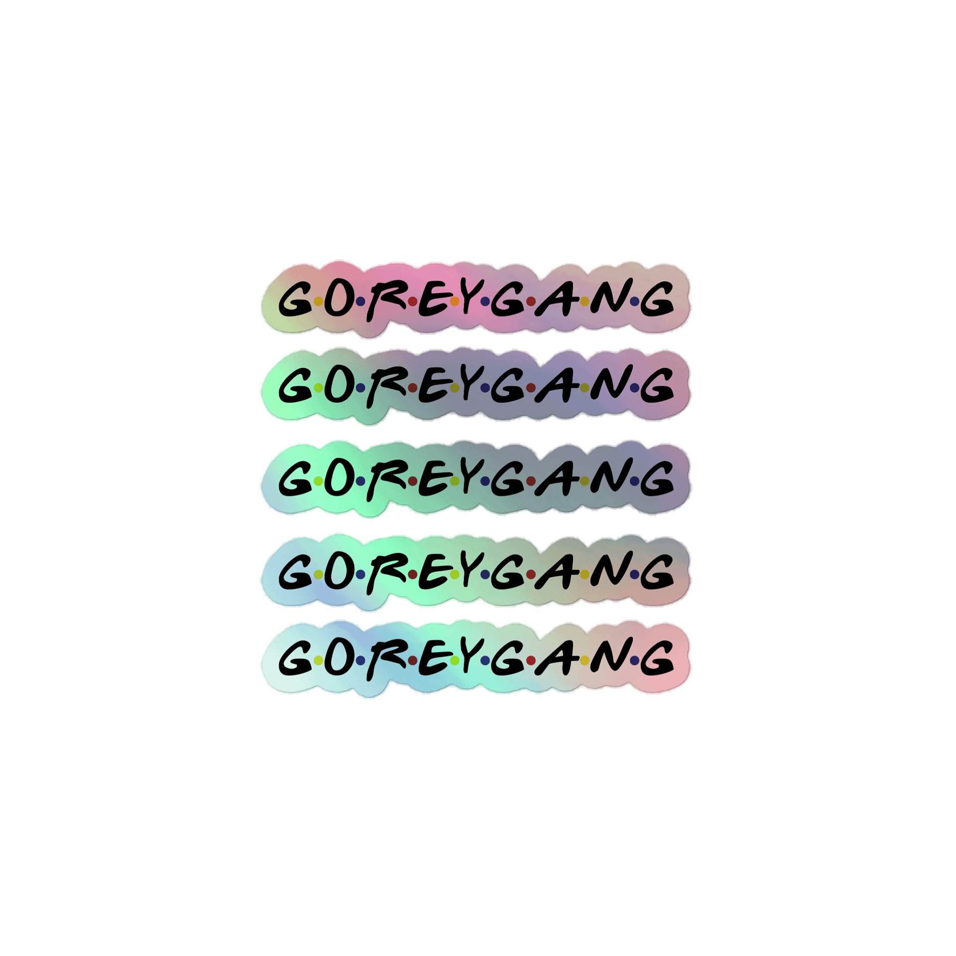 G•O•R•E•Y•G•A•N•G - Kiss-Cut Holographic Sticker Sheet product image (1)