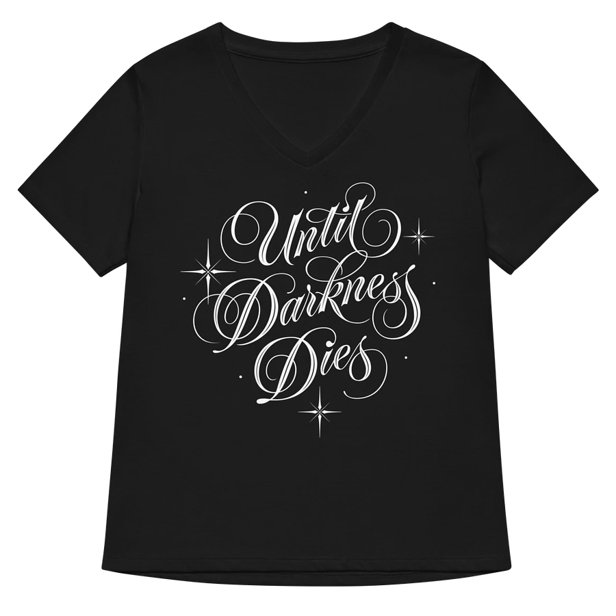 Until Darkness Dies (simple design) Bella+Canvas Women's Relaxed V-Neck T-Shirt product image (3)