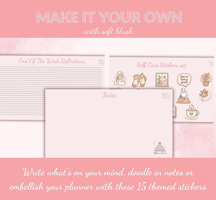 Self-Care Bingo Planner Digital Printable Gentle Wellness Tracker product image (6)