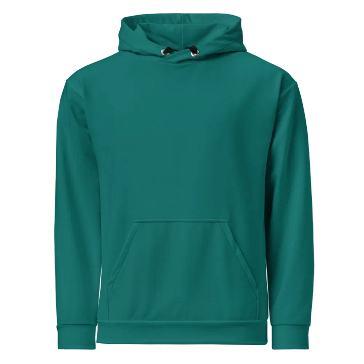 Plain Deep Sea Green Light Summer Unisex Recycled Polyester Heavyweight Premium Hoodie by Treasure Pie product image (1)