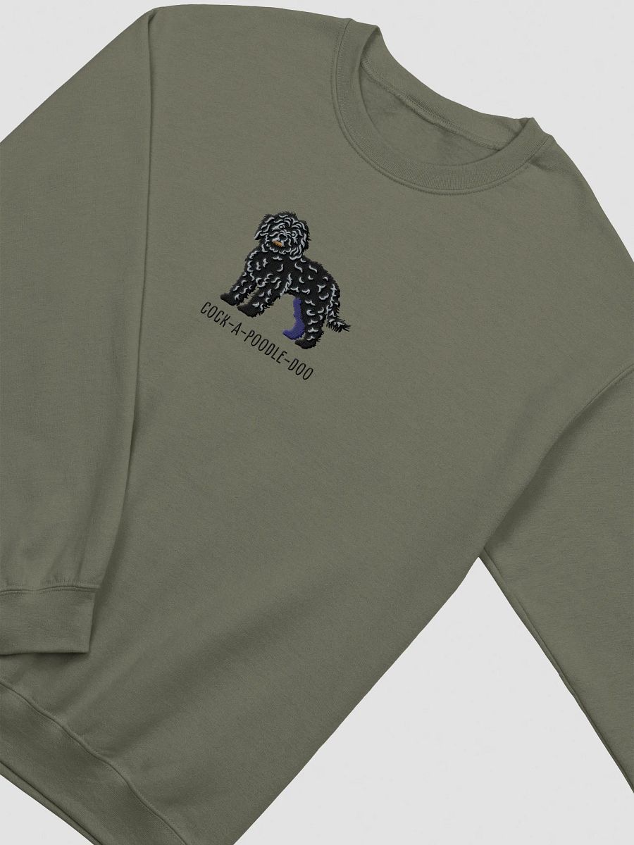 Cock-A-Poodle-Doo Sweatshirt (Embroidered) of a Cockapoo(Black) product image (9)