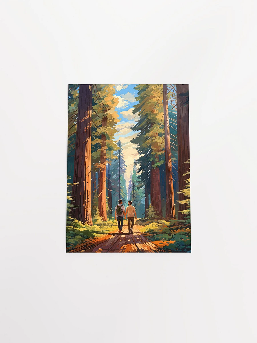 Seeing The Redwoods Together - Gay Couple Matte Poster product image (4)
