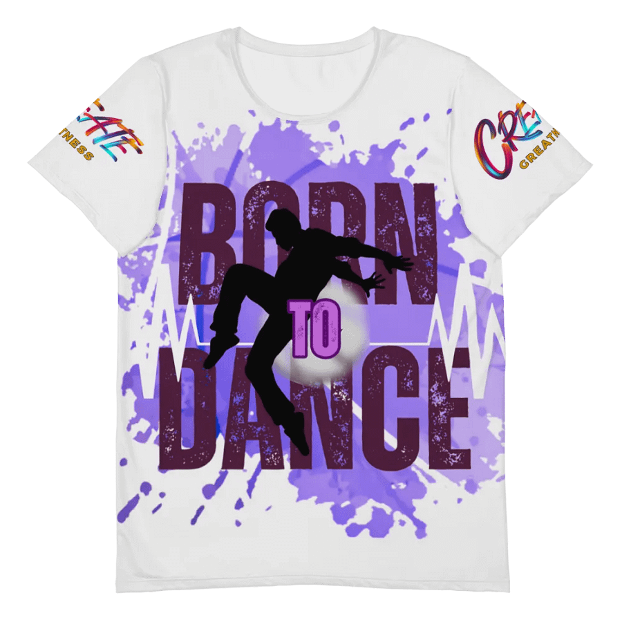 Born to Dance His Silhouette Huge Print Athletic Tee product image (4)
