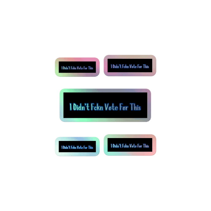 Resistor, I Didn't Fckn Vote for This (words only), NSFW Holo Sticker Pack product image (1)