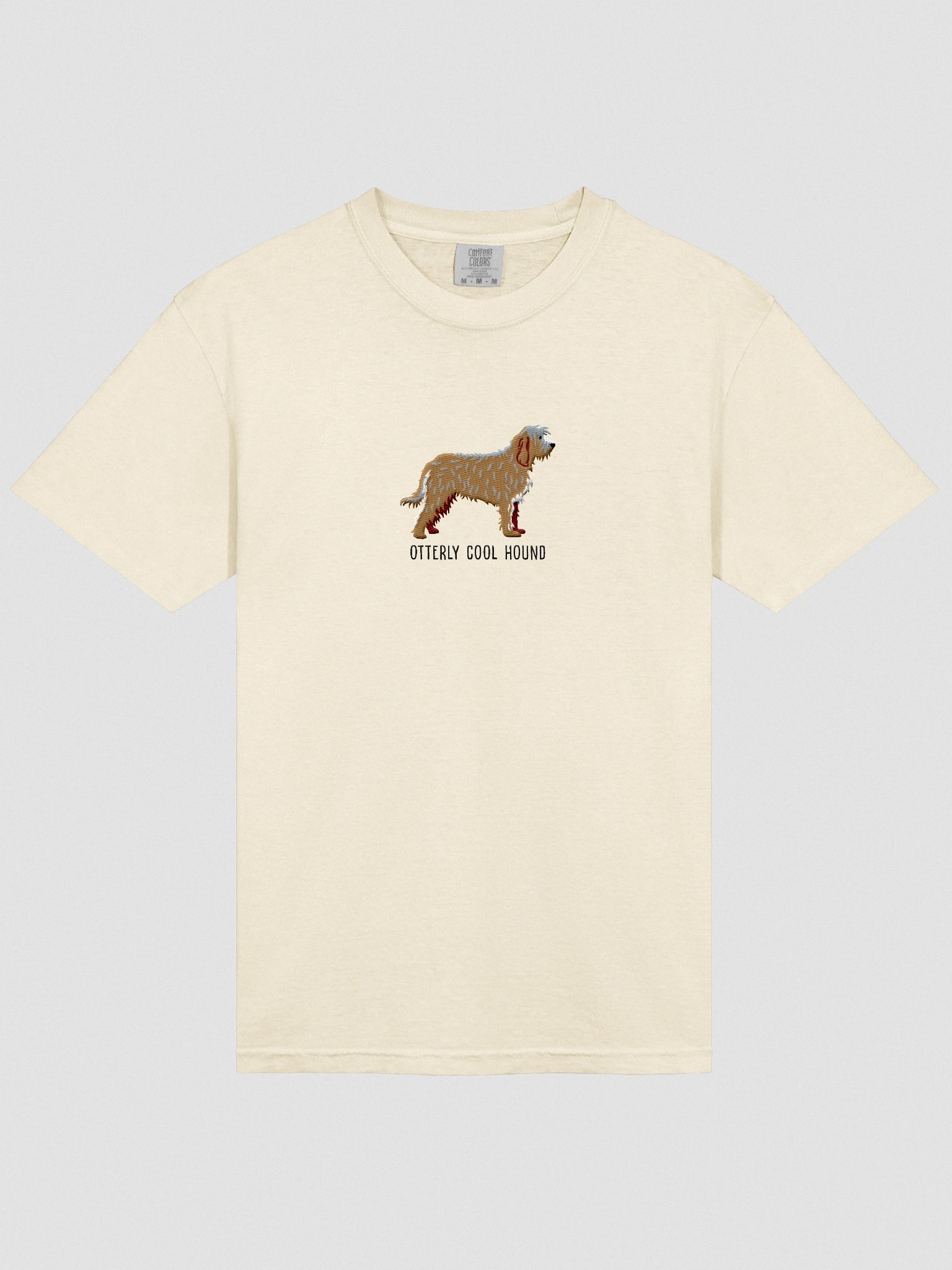 Otterly Cool Hound T-Shirt(Embroidered) of an Otterhound(Wheaten) product image (6)