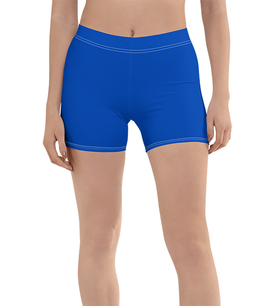 Plain Color Absolute Blue Bike Shorts product image (1)