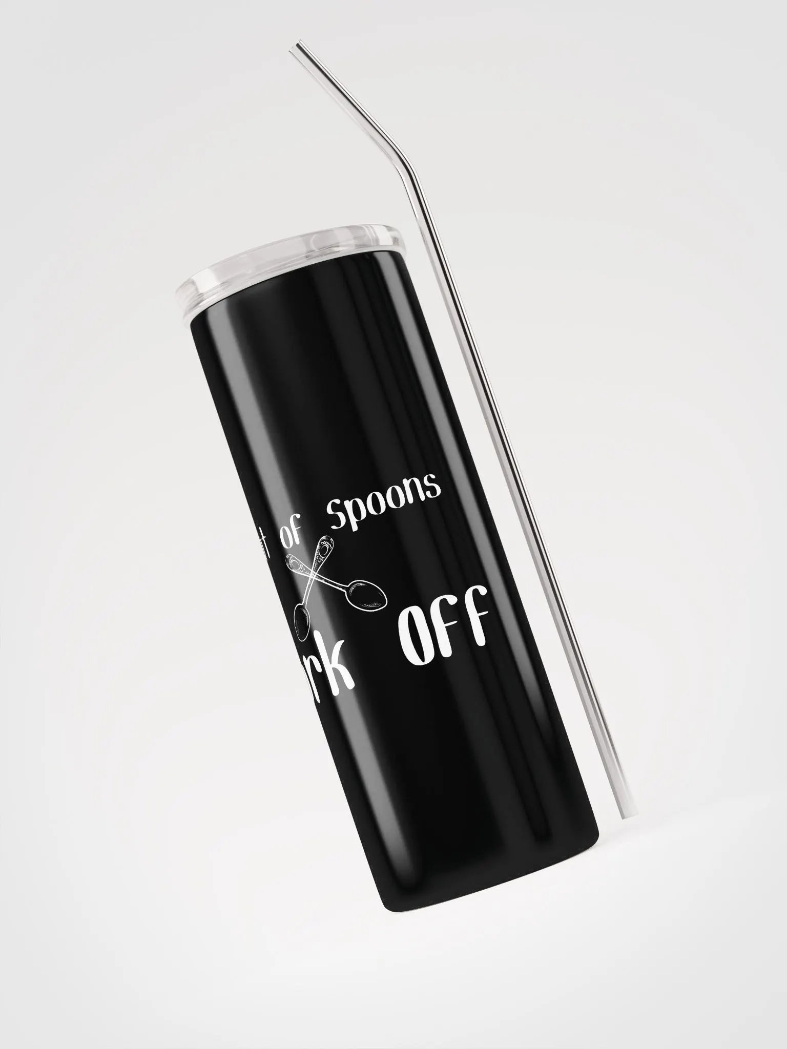 Out of Spoons, Fork Off stainless steel Tumbler (20oz) product image (3)