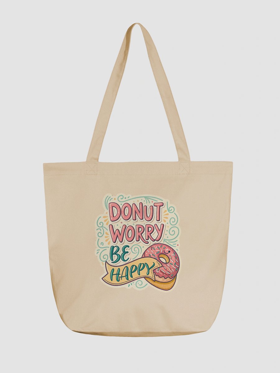 Whimsical Donut Worry Be Happy Tote Bag product image (1)