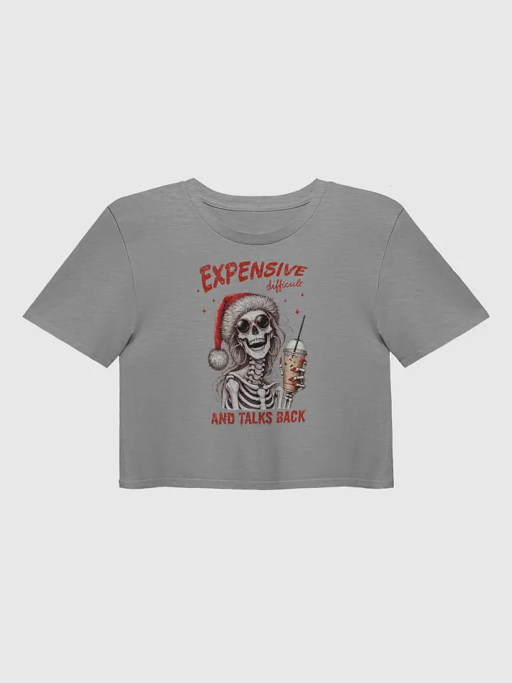 Sassy Skeleton Santa Crop Top product image (4)
