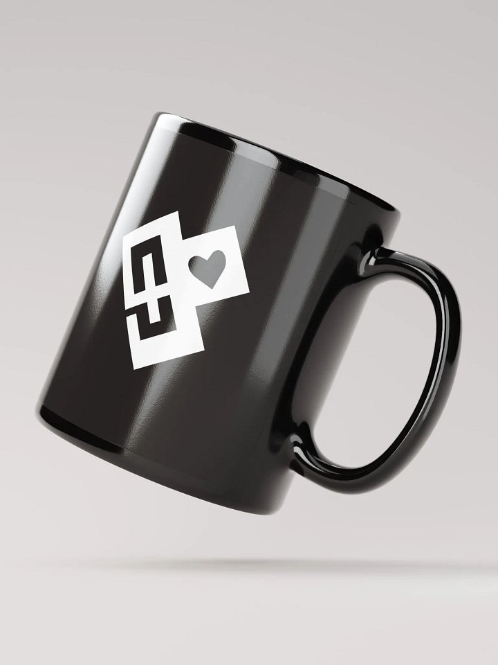 OptimusProcrastinus HeartChip Mug (White on Black) product image (4)
