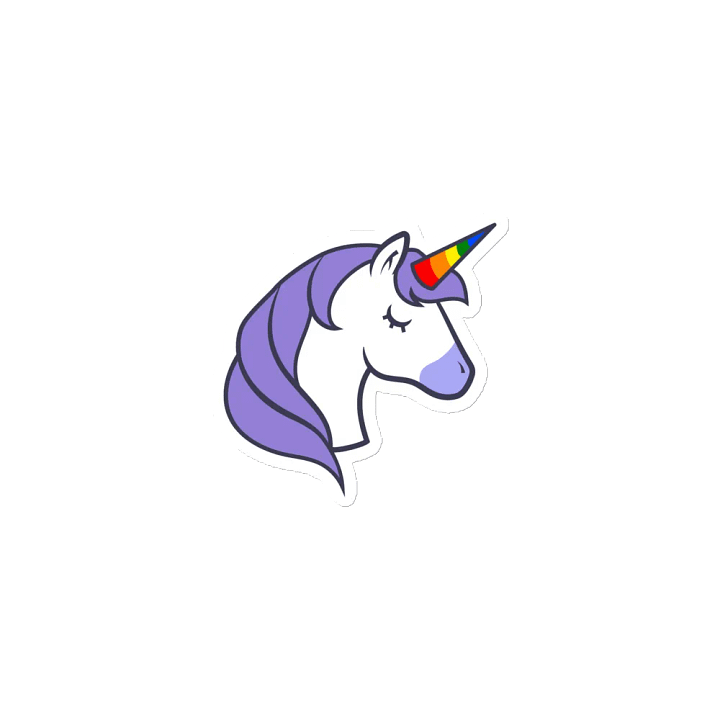 Rainbow Unicorn Die-Cut Magnets product image (1)