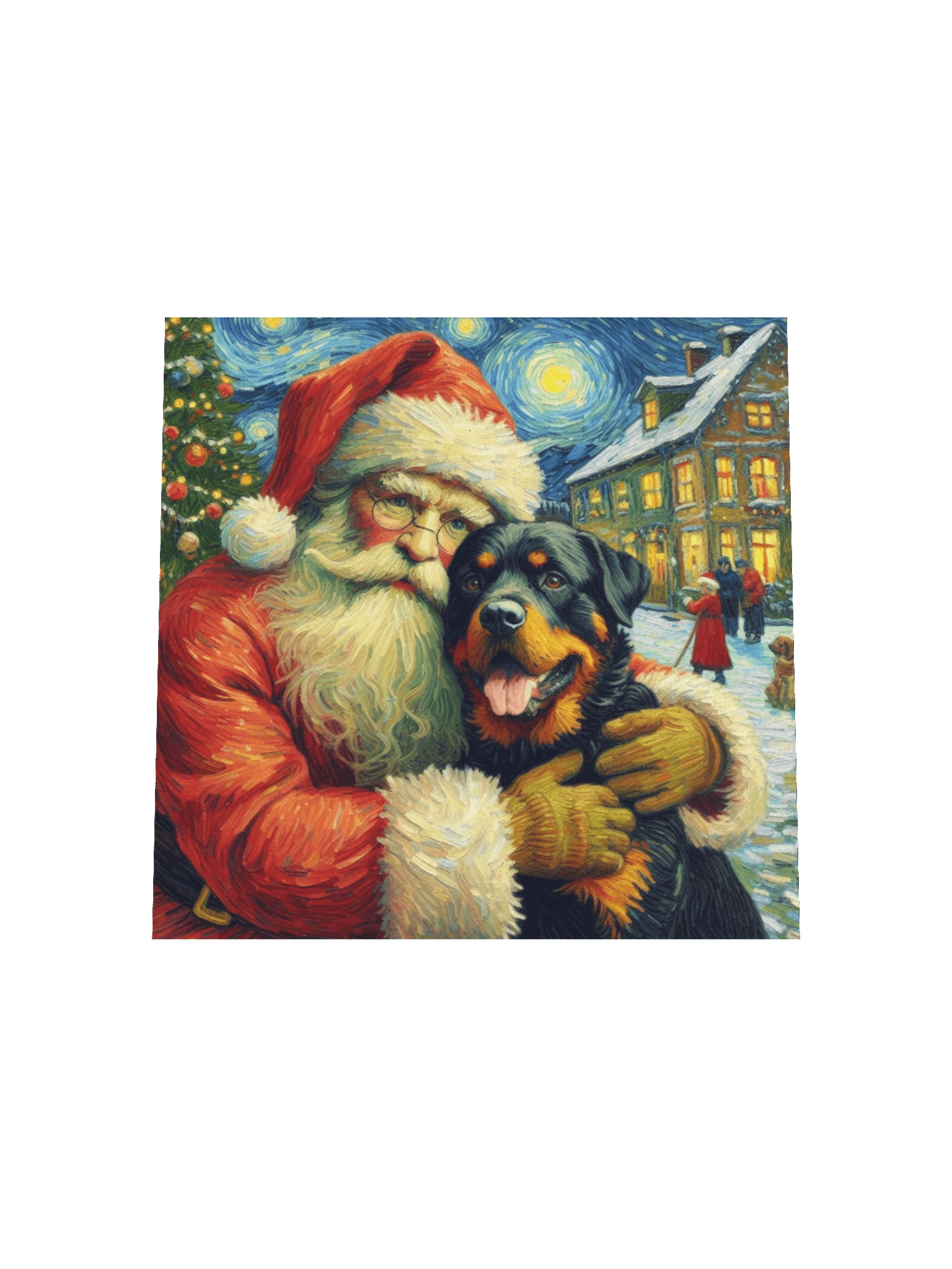 Rottweiler & Santa Matte Poster product image (17)