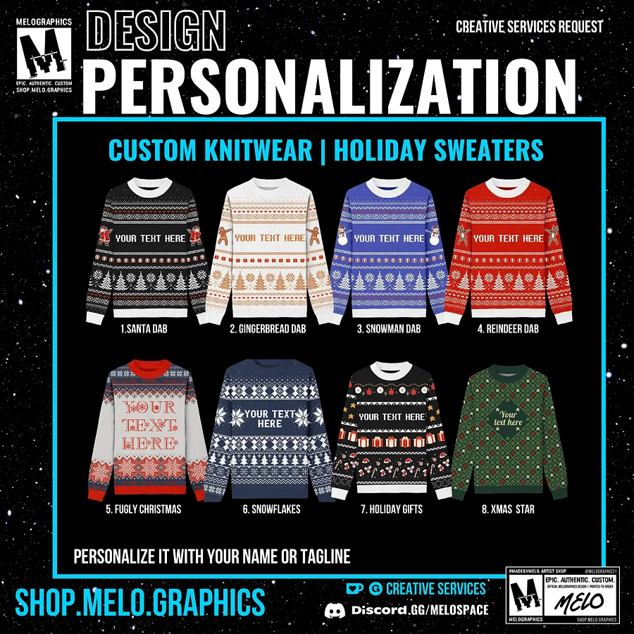 Creative Service: Design Personalization - Custom Knitwear & Holiday Sweaters | #MadeByMELO product image (1)