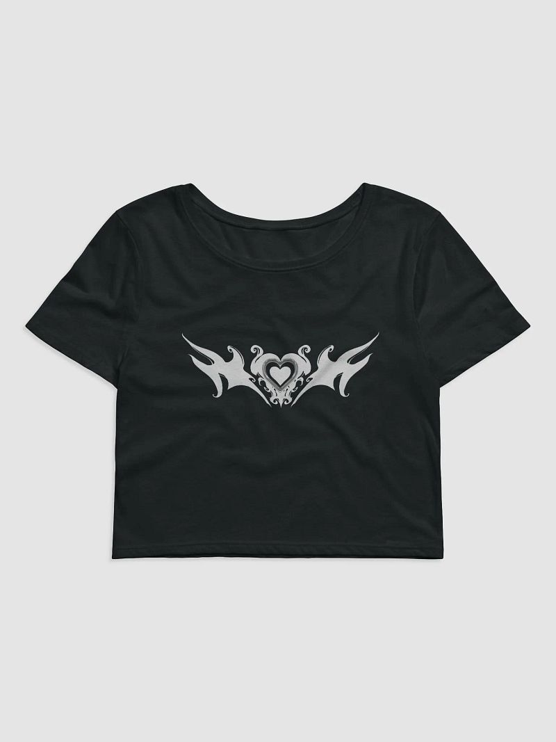 [MATCHING] cyber heart - black baby tee 𓆩🖤𓆪
