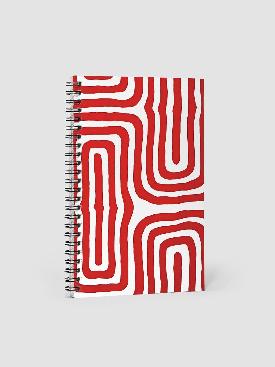 Bold Red Maze Abstract Art Spiral Notebook product image (1)