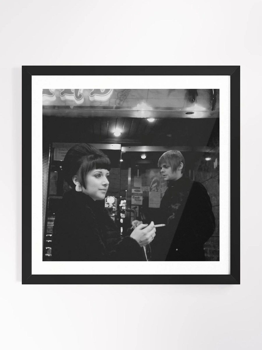 Framed Square Print Mod Couple - ON SALE product image (1)