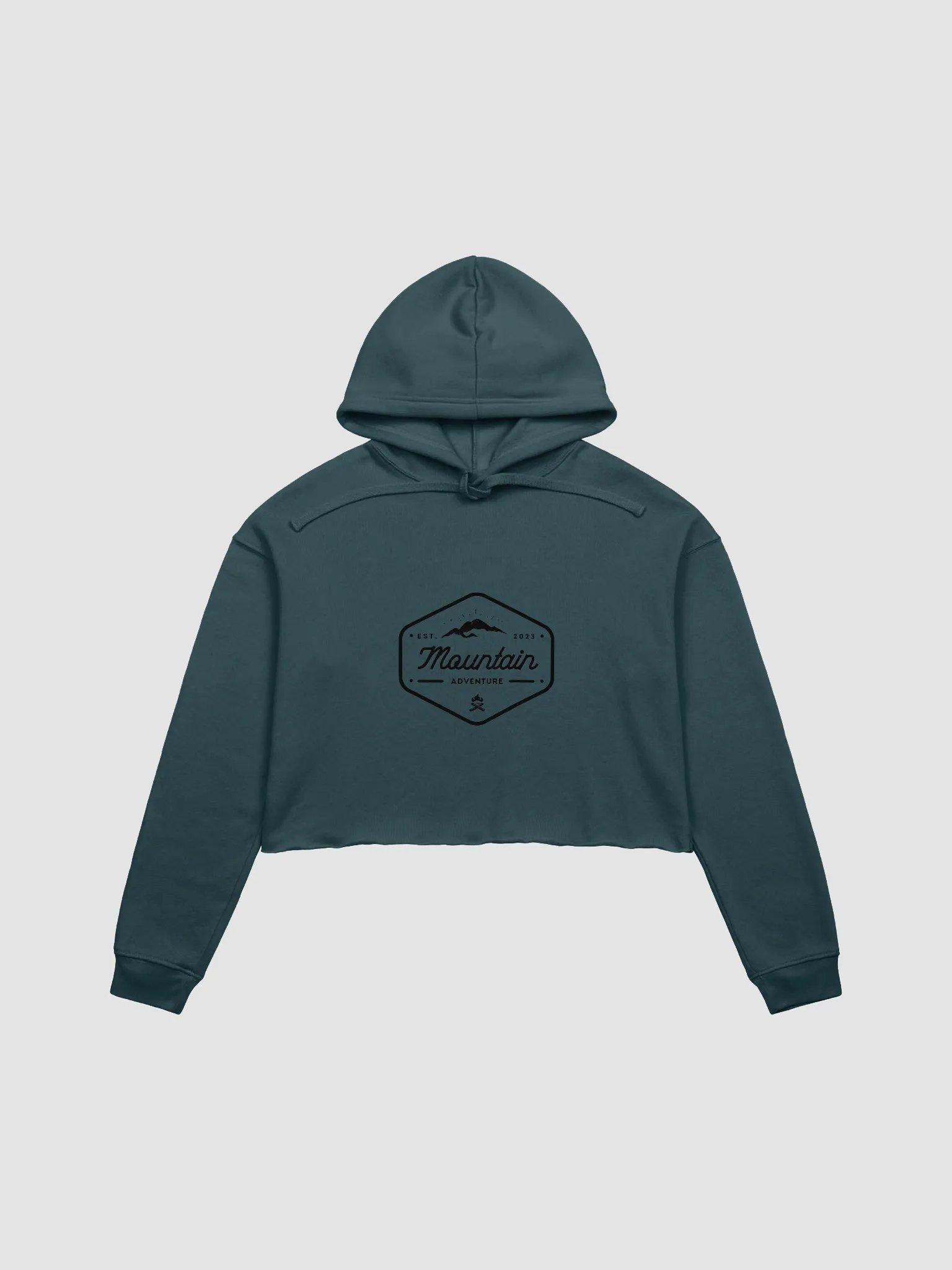 Womens Mountain Adventure graphic Crop hoodie product image (1)