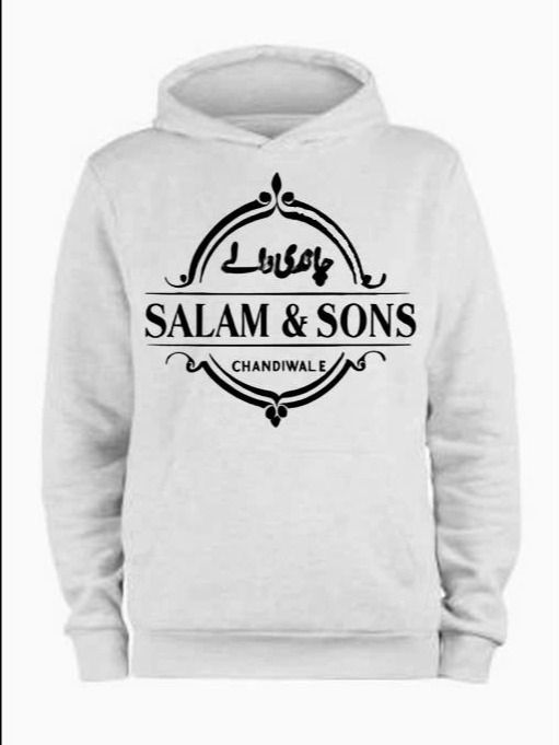SALAM & SONS CHANDIWALE Official Printed White Hoodie product image (1)