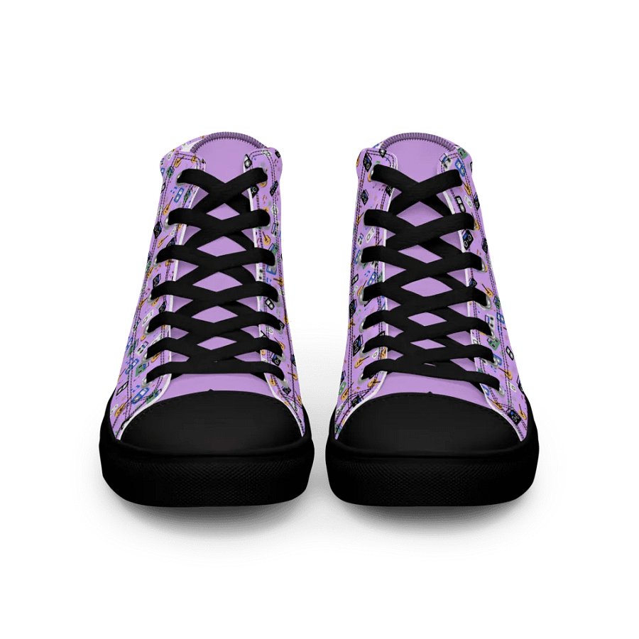 Retro Music Vibes High Top Canvas Shoes product image (8)