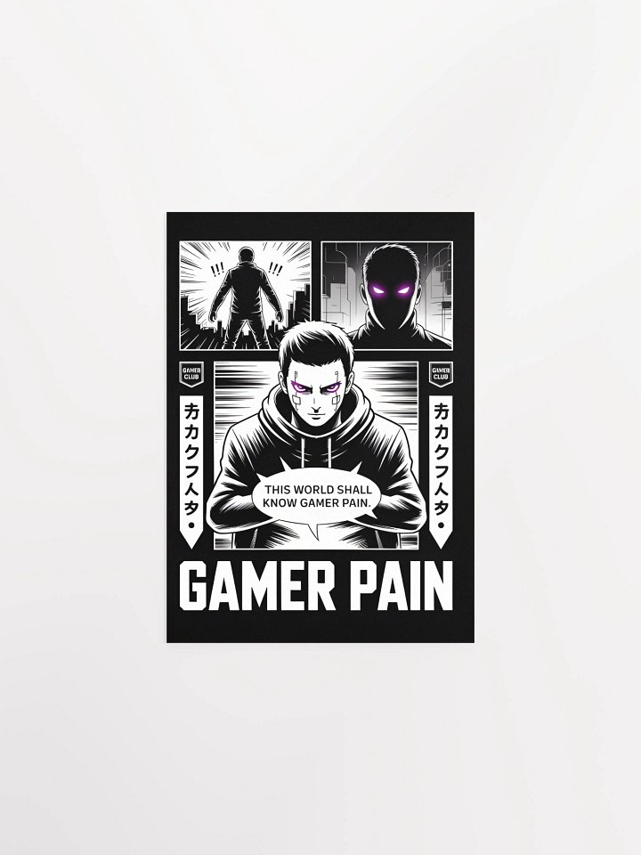 Gamer Pain Monochrome Poster product image (4)