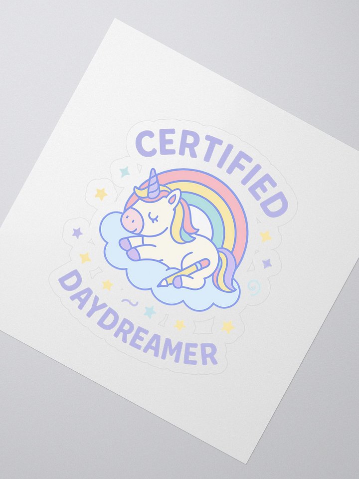 Certified Daydreamer Unicorn Kiss Cut Stickers product image (2)