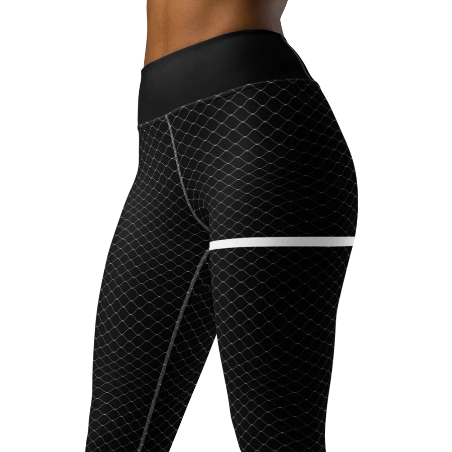 fishnet tech leggings black - 82% polyester product image (1)