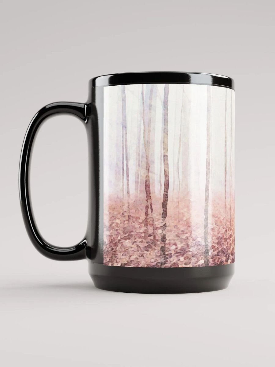 Abstract Graphic | Black Coffee Mug | Subtle Mist Treescape product image (1)