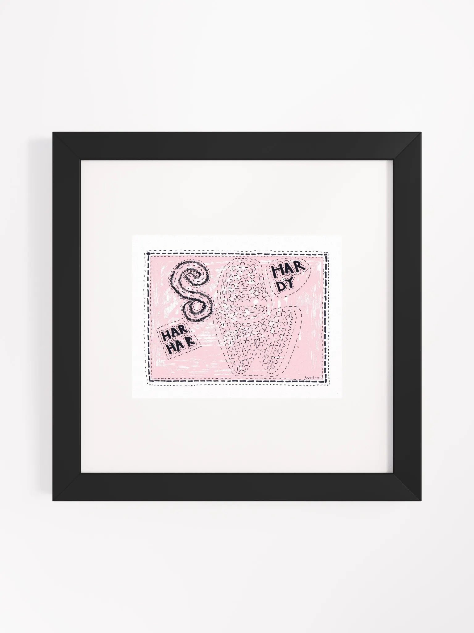 sew hardy har har Panel Card Print Framed product image (2)