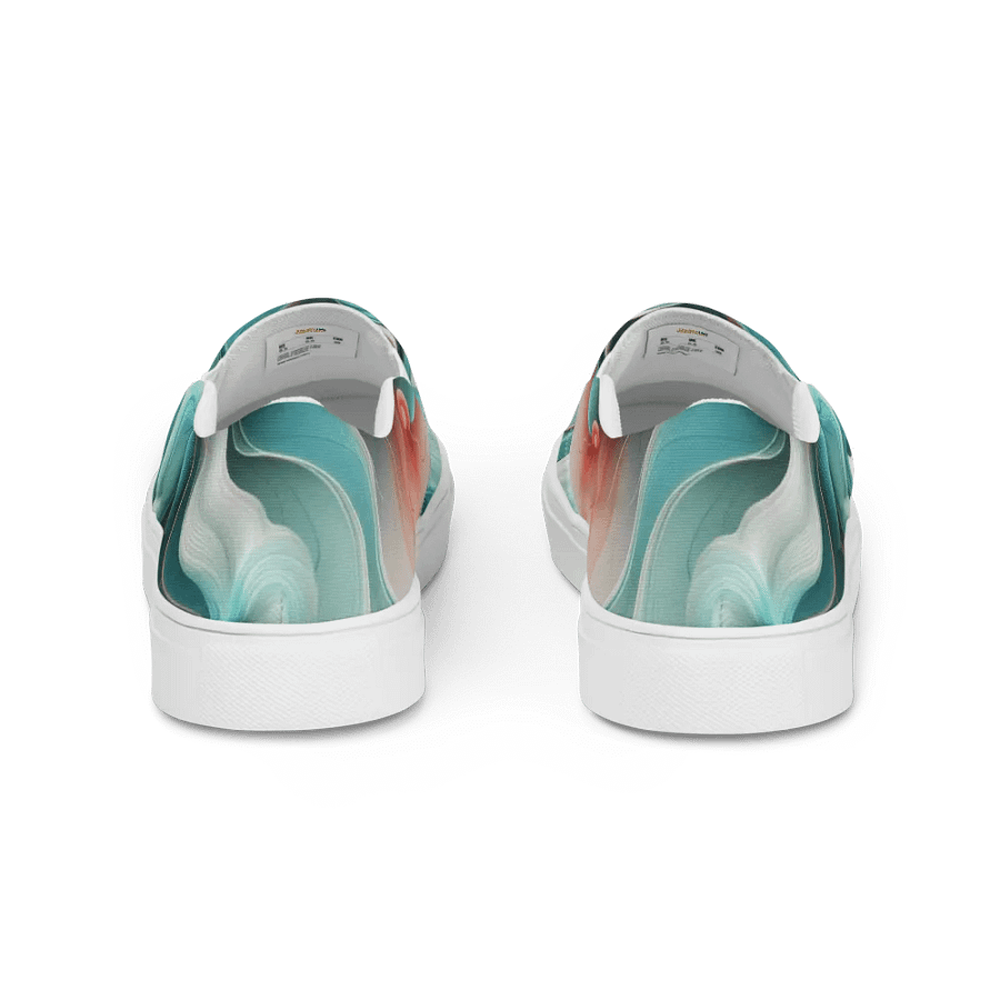 Flowing Blue Teal Canvas Shoes | AI Design product image (4)