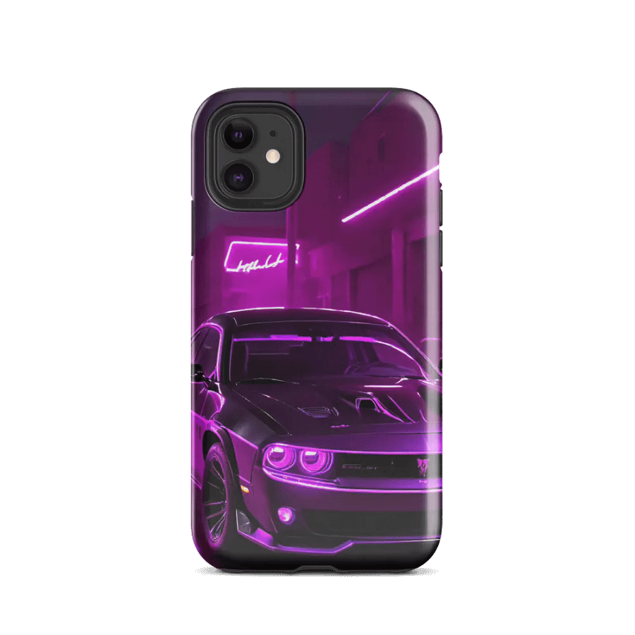 Neon Muscle Car iPhone Tough Case – Urban Night Drive Design product image (24)