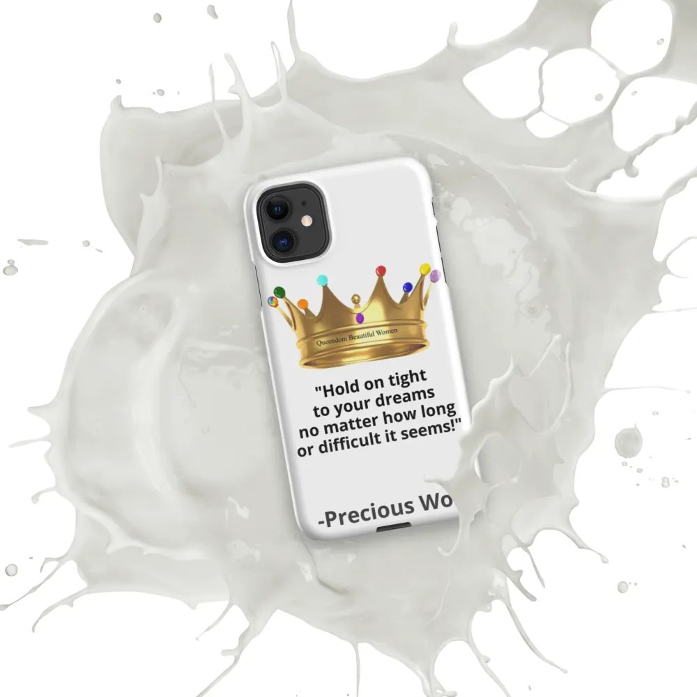 Queendom Beautiful Women iPhone® Snap Case (White/Ammolite Crown) product image (4)
