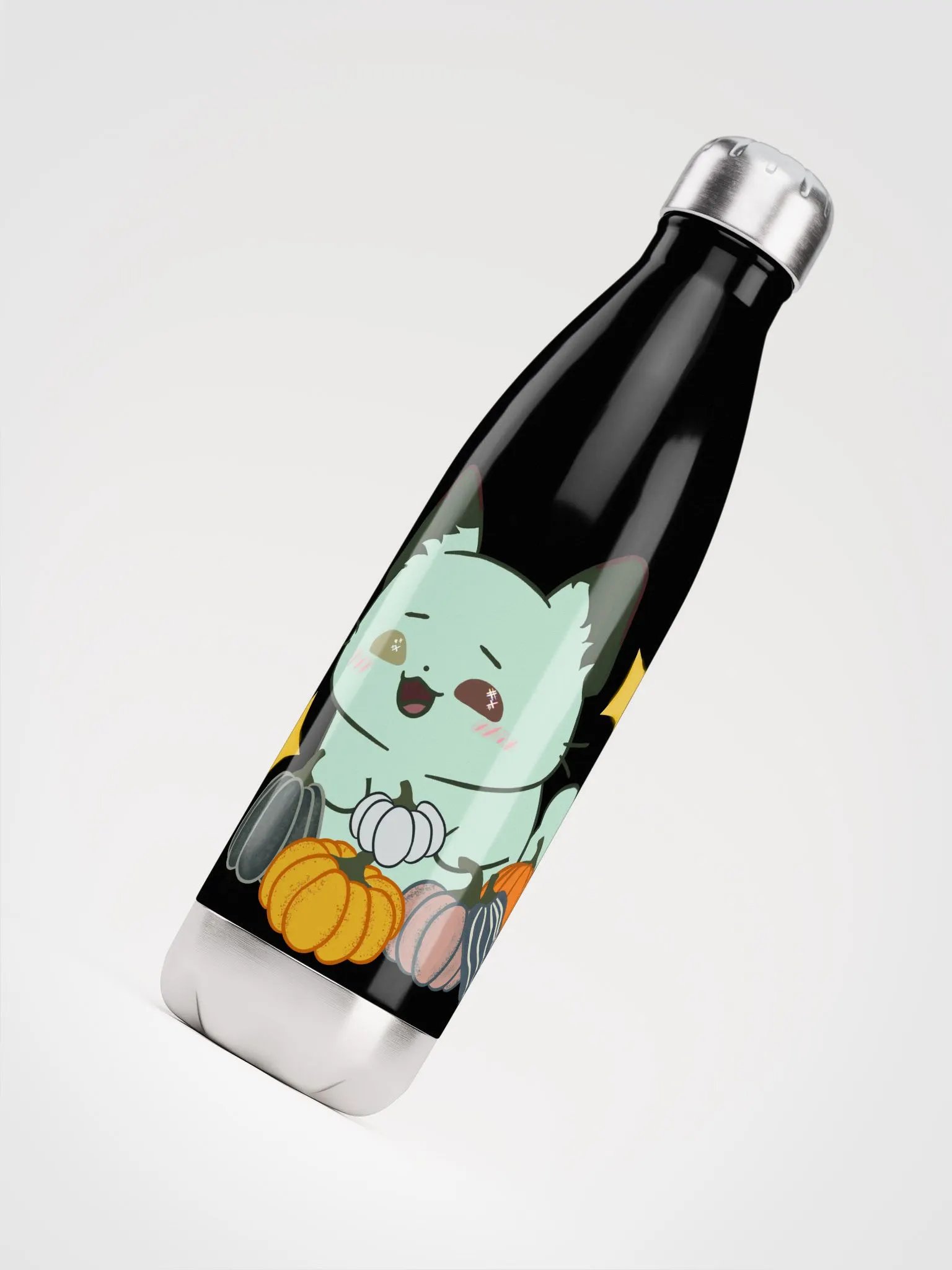 Spoopy Time Pumpkins Stainless Steel Water Bottle product image (4)