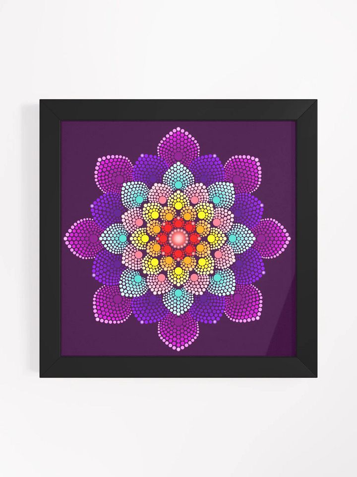Colorful Dot Mandala Framed High-Quality Matte Poster product image (4)