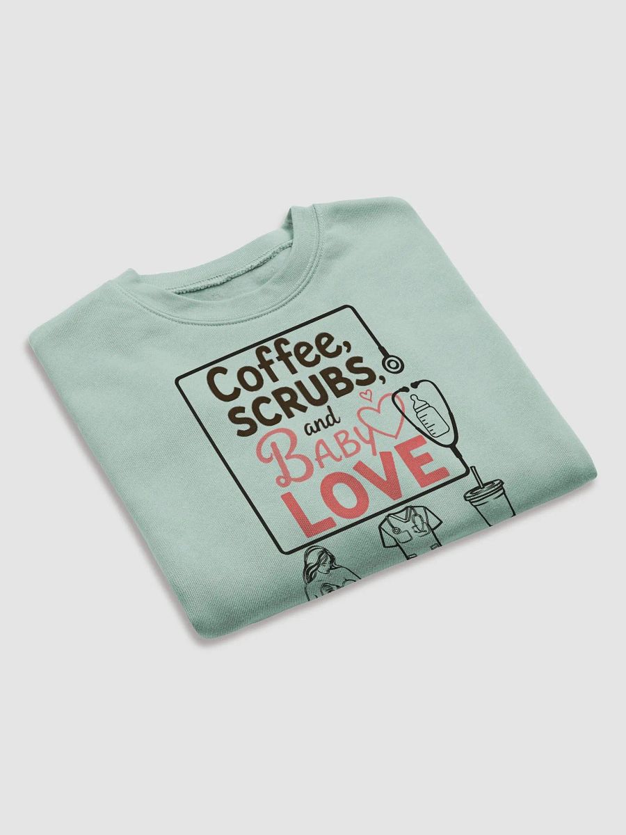 Coffee, Scrubs, and Baby Love Crop Sweatshirt product image (13)
