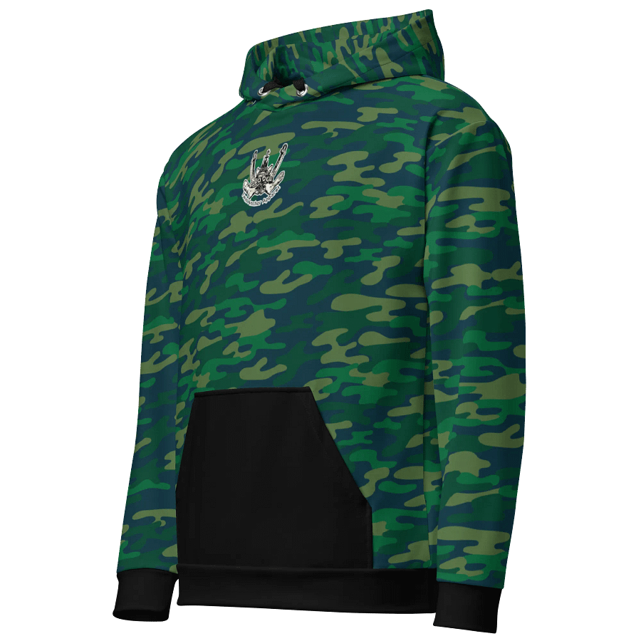 Teal Camouflage Twin Anchor Apparel Log Hoodie product image (2)