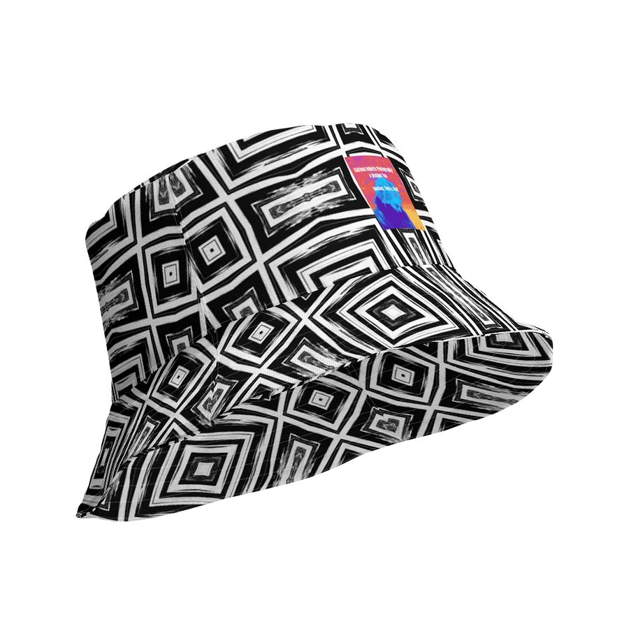 Abstract Monochrome Repeating Pattern Unisex Bucket Hat product image (12)
