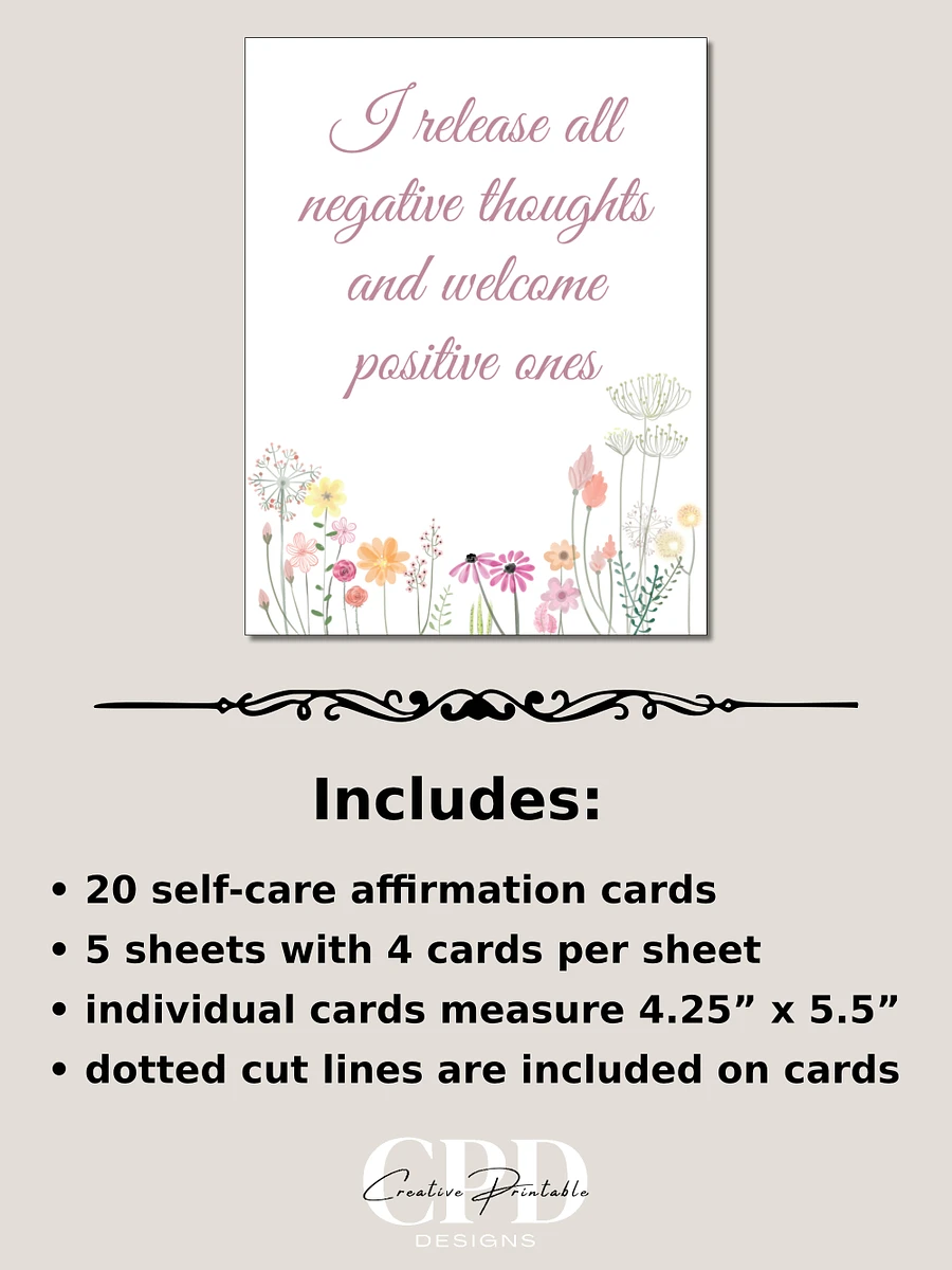 Printable Self Care Affirmation Cards product image (2)