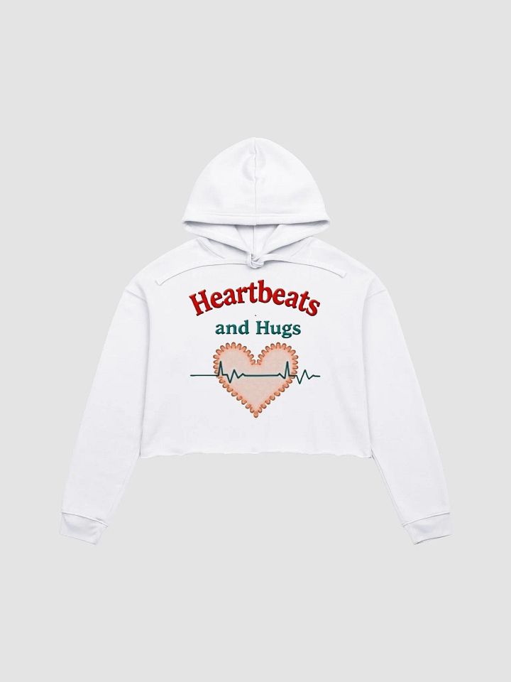 Heartbeats and Hugs Crop Hoodie product image (4)