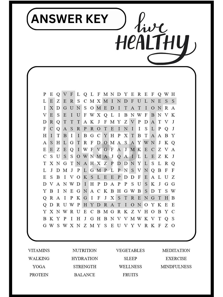 Healthy Living Word Search | Fun Health & Wellness Activity product image (3)