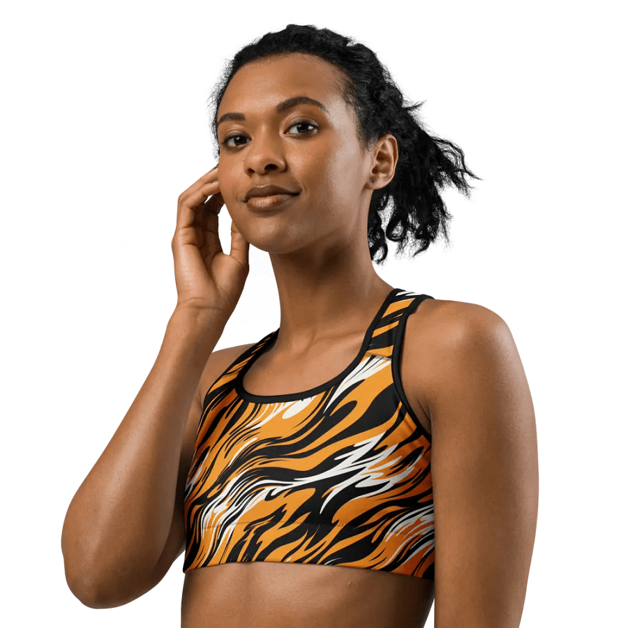 Roaring Tiger All-Over Print Sports Bra product image (2)
