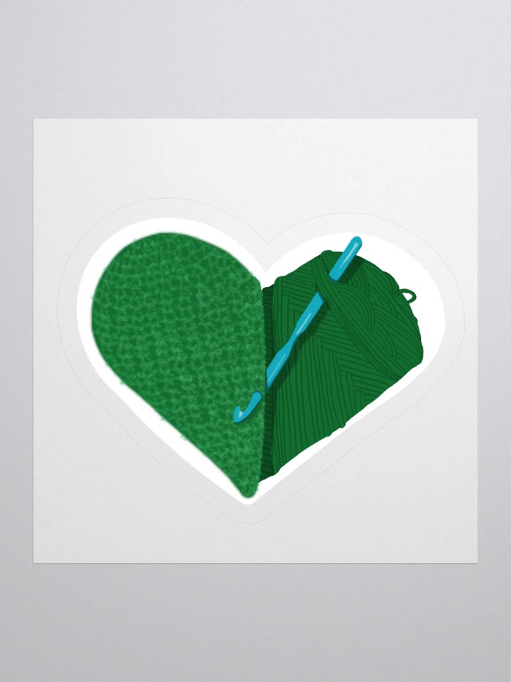 Crochet Love - Green Sticker product image (1)